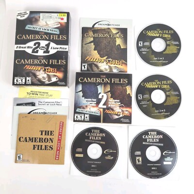 Cameron Files~Pharaoh's Curse/Secret at Loch Ness~PC CD-ROM 2004~Manuals