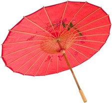 3 Pack Red Nylon Umbrella Parasol Photography Dance 32 in Adult Size S-2161x3