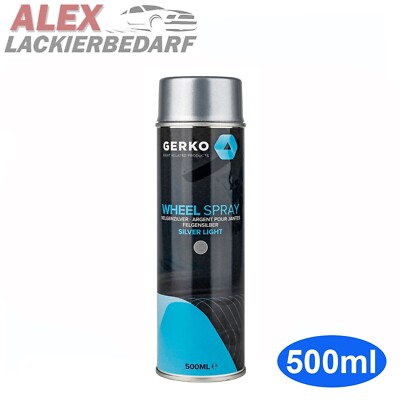 GERKO 1K Acryl Felgensilber 500ml Spraydose Lackspray Felgenspray Felgenlack