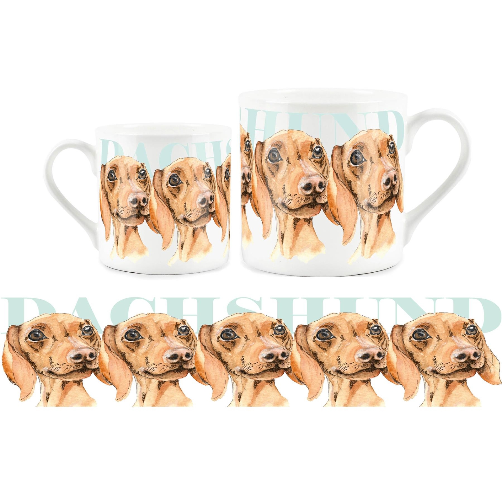 Dachshund Gift Mug - Sausage Dog Gift Present - Bone China Tea/Coffee Cup