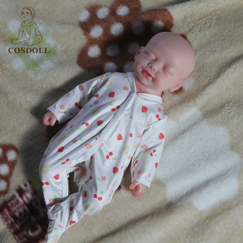 COSDOLL 18.5" Platino Silicona Completa Lifelike Soft Girl Baby Doll Reborn Baby - Immagine 4 di 4