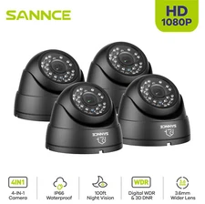 SANNCE 900TVL Outdoor Dome CCTV Camera 100ft IR Night for Home Secuirty System 