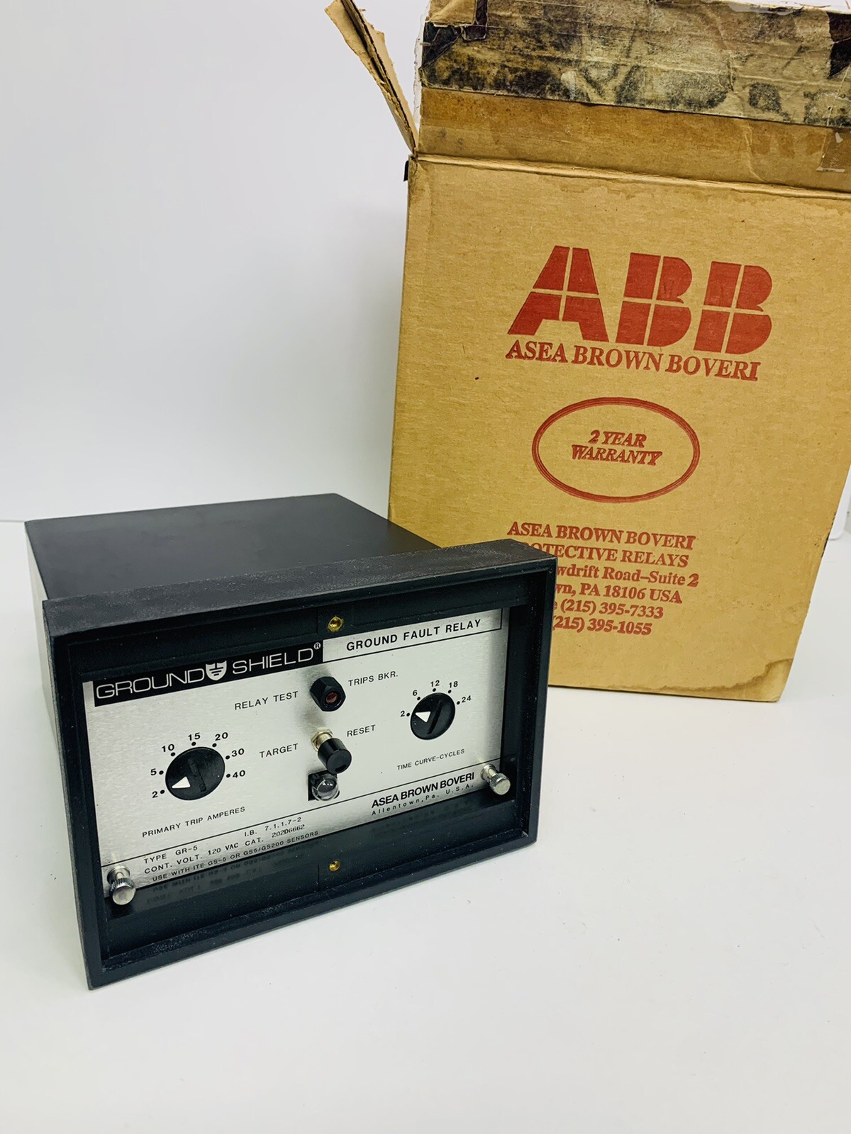 ABB 202D6662 Ground Fault Relay ** See Photos**