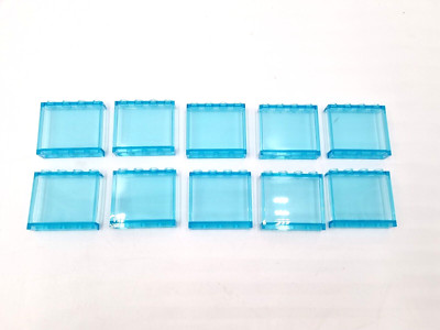 Lego Fenster 1x4x3 transparent blau 10 Stück Paneel 4215 Panel