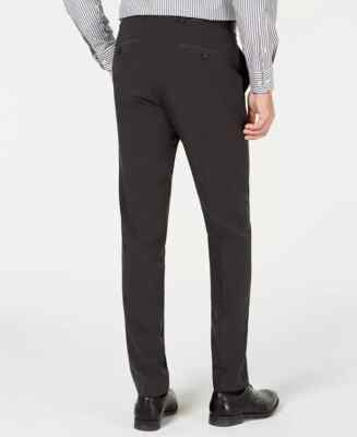 KENNETH COLE REACTION Men's Slim Fit Charcoal Glen Plaid Dress Pants 37 x  32 | eBay