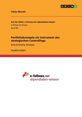 Morath - Portfoliokonzepte als Instrument des strategischen Controllin - G555z