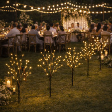 Produktbild - Wegbeleuchtung Hochzeit Party. Gang Gehweg Läufer Leuchten. Warmweiß 8er Pack