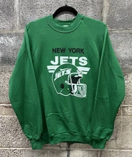 Vintage 1990s New York Jets Sweatshirt NFL Football  AN56097
