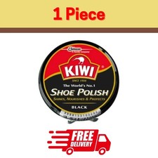 KIWI Black Shoe Polish Glossy Shines Nourishes  Protects 45ml x1