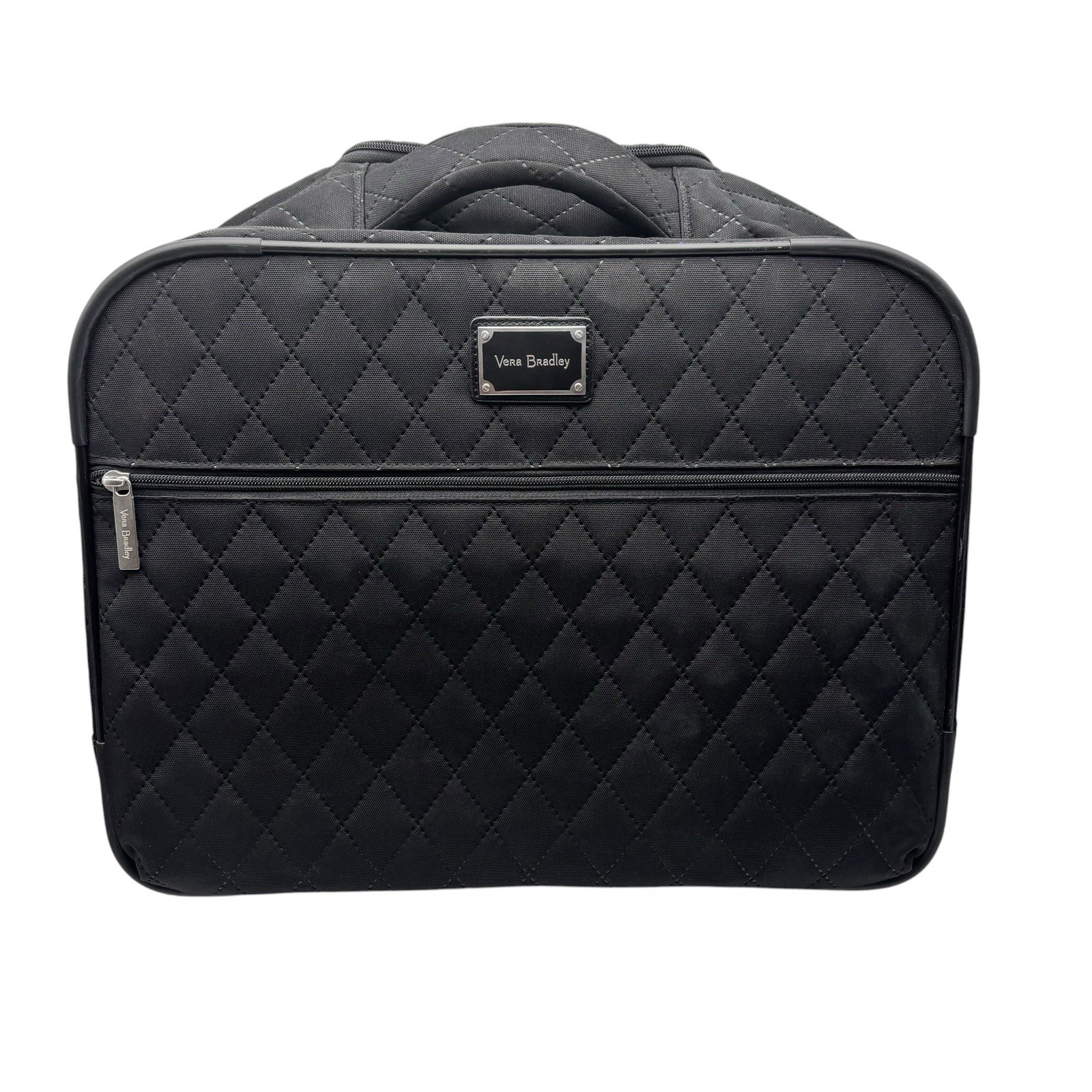 Vera Bradley Quilted Rolling Carry On Travel Bag Luggage Suitcase w/ Lock- Black