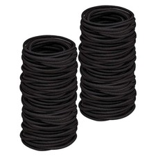 200PCS Small Hair Ties,No Crease Baby Hair Ties Black Elastic Hair Ponytail