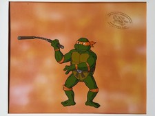 RARE 1987 Ninja Turtles Cel | Season 1 Episode 1 | Original Art (Custom BKGD)