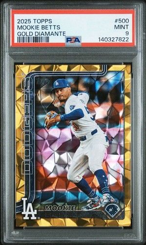 2025 Topps Series 2 - Mookie Betts #500 Gold Diamante Foil /50 PSA 9 DODGERS