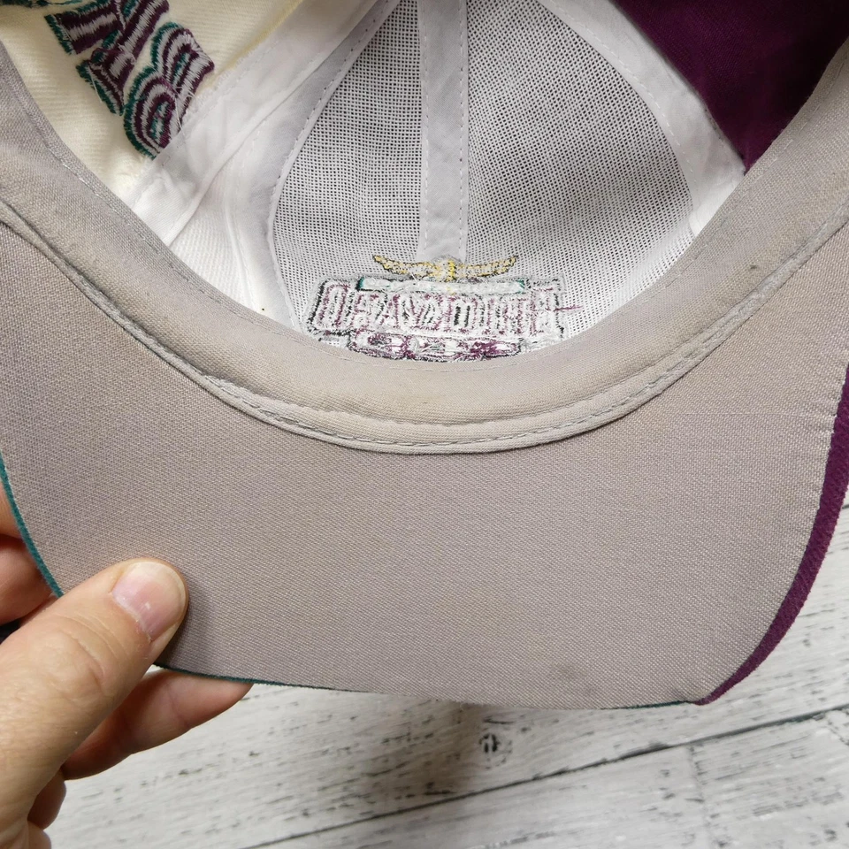 Vintage Brickyard 400 Hat Cap Snap Back Mens Purple Teal NASCAR Racing 1999 90s - Image 3 of 4