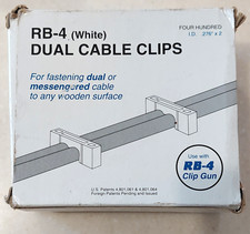Telecrafter RB-4 Dual 2-Channel White Plastic Cable Clips 0.276in box of 400