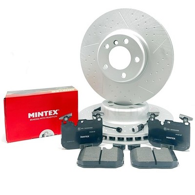 FOR BMW 330d 335d 430d 435d DIMPLED GROOVED FRONT BRAKE DISCS MINTEX PADS 340mm