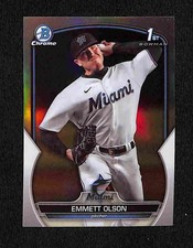 2023 Bowman Draft - Emmett Olson Chrome Refractor 1st Bowman #BDC-10 Marlins