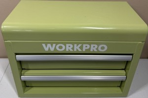 🍀 WORKPRO 3-Drawer Portable Tool Chest Cabinet Storage Box Lime Green Metal