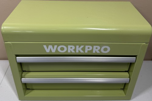 🍀 WORKPRO 3-Drawer Portable Tool Chest Cabinet Storage Box Lime Green Metal