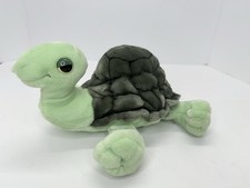 Vintage Aurora Flopsies Green Turtle Dark Green Shell Plush Stuffed Animal