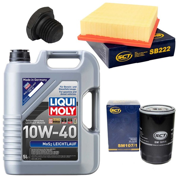 MotoröL Filter Set 10W-40 5 Liter + ÖLablassschraube FüR Opel Frontera A 2.5 Tds-image