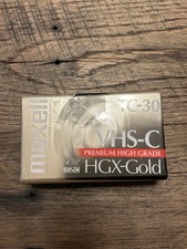 Maxell VHS-C TC-30 Premium High Grade HGX-Gold Camcorder Video Cassette - Sealed