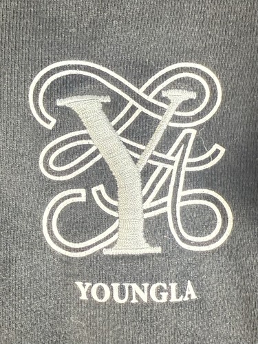 YoungLA Felpa Nera con Cappuccio Uomo 2XL Pullover Streetwear - Foto 3 di 7