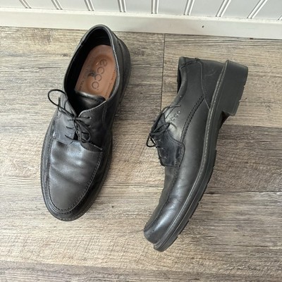ECCO Shoes Men's Black Leather Oxfords Lace Up Size 43