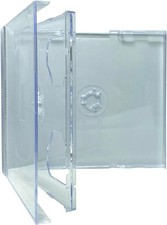 Standard Size Clear Triple 3 Disc CD Jewel Case No Insert Space Design W/ 3 Hub