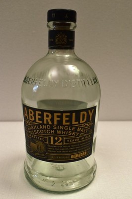 Aberfeldy 12 Year Highland Single Malt EMPTY Whisky Bottle Collectible 8.5 Inc''R