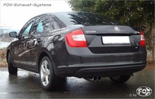  Edelstahl Racing-Komplettanlage ab Kat. Skoda Rapid 2x76mm DTM