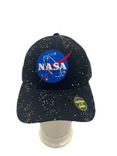 NEW Nasa Glows in The Dark Logo Hat Cap Unisex Snapback Black Color