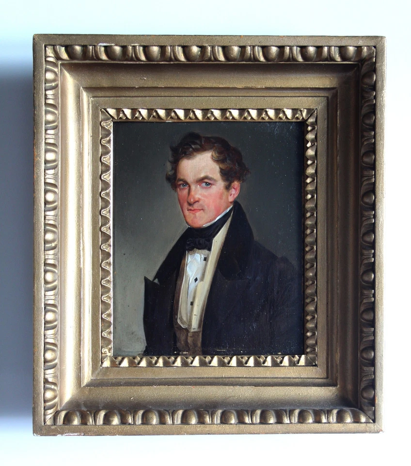 Philipp Wirth (1808-1878) Biedermeier Portrait eines eleganten Herren 1832 - Bild 1 von 4
