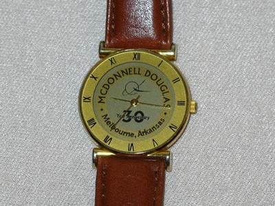 MCDONNELL DOUGLAS WRISTWATCH 30TH YEAR ANNIVERSARY MELBOURNE ARKANSAS BOEING