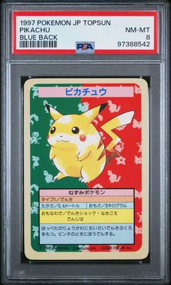 1997 POKEMON JPN TOPSUN BLUE BACK PIKACHU PSA 8 | eBay