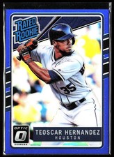 TEOSCAR HERNANDEZ 2017 Optic BLUE PRIZMS Rated Rookie Card #62 Serial /149. rookie card picture