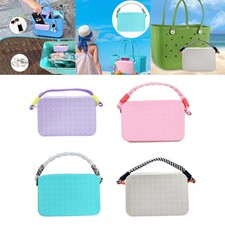 Silicone Phone Holder Decorative Zippered Beach Tote Bag Accessories