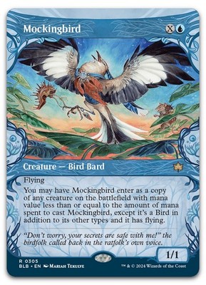 Mockingbird (Showcase) #305 (NM) Bloomburrow BLB Magic MTG