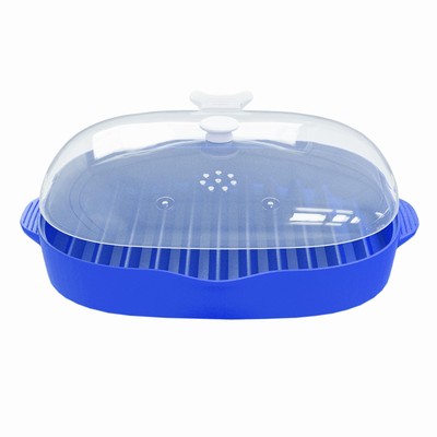 Microwave Bacon Rack, Grill, Tray with Splatter Lid, Large Capacity Cooking, ...