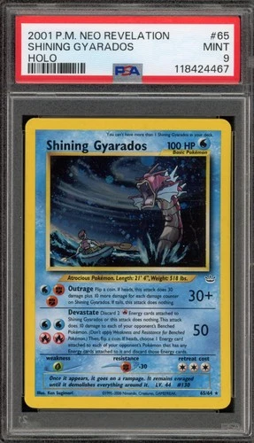 Pokemon Shining Gyarados Neo Revelation Unlimited Holo Secret Rare #65 PSA 9