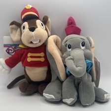 Vintage Disney Store Dumbo  Timothy Mini Bean Bag Plush w/ Tag Toy