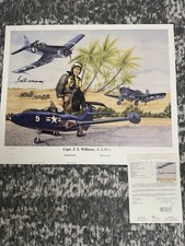 Ted Williams "Time To Serve " Lithograph 30.5x25 in JSA Full Letter