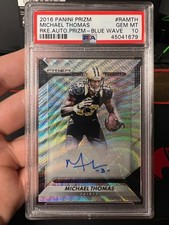 2016 Prizm Rookie Auto Blue Wave 22/149 Michael Thomas PSA 10 New Orleans Saints