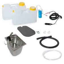 12V Camping Sp&uuml;le Bausatz Waschbecken Sp&uuml;lbecken Abdeckung Caravan Wohnmobil Dun