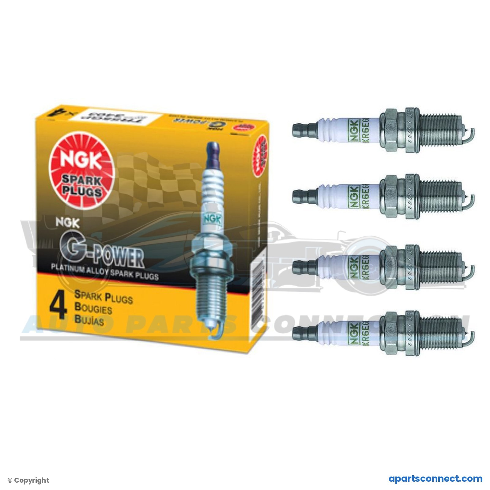 1972-1974 NISSAN 1.3L I4 1300 B210 NGK G-POWER SPARK PLUGS