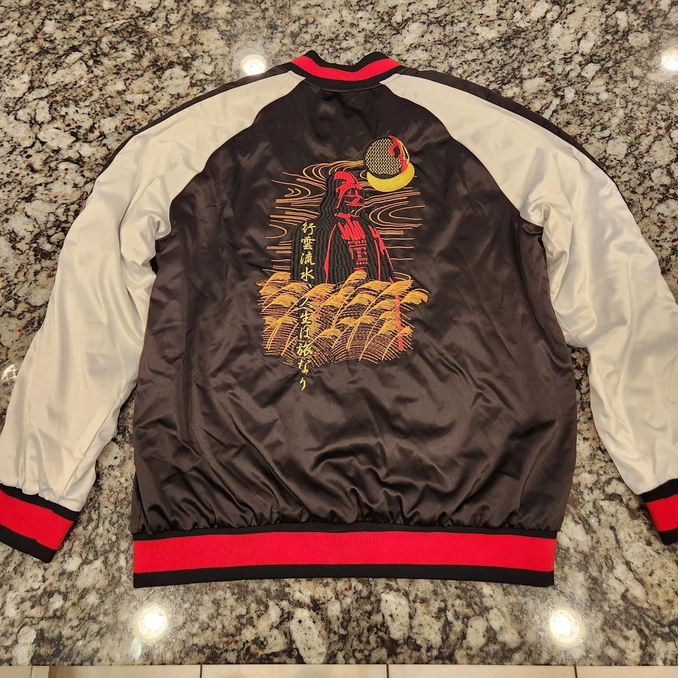 Chaqueta Star Wars Para Hombre XL Darth Vader Bordada Satén Bombardero Licencia Lucas Nueva Con Etiquetas Foto 2 de 4