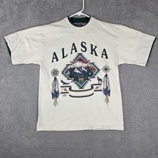Alaska Eagle Tee des années 90 : t-shirt touristique vintage en coton - France