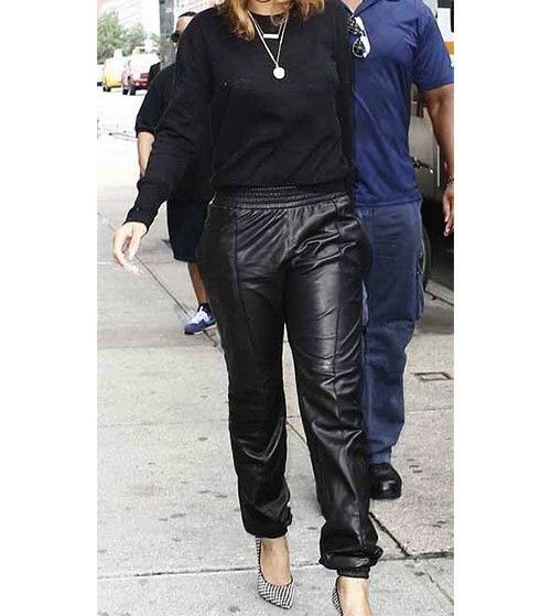 Women's Black Lambskin Real Leather Stylish Jeans Pant Slim Fit Biker Pant