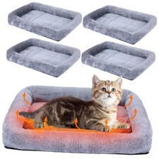 4 Pack Self Warming Cat Bed 15.7 x 11.8 Inch Cat Bed for Indoor Cats Heated