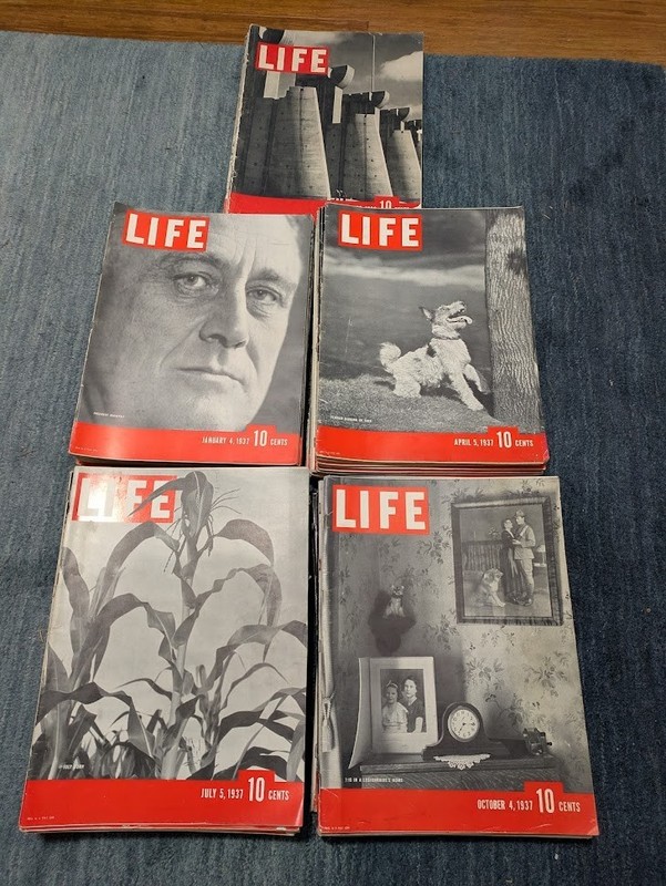 Life Magazine, November 23, 1936 - November 29, 1937, 53 consecutive issues